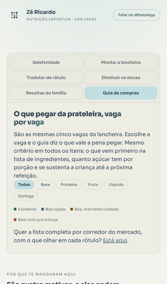Guia de compras no celular