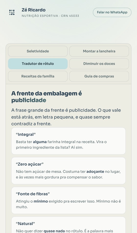 Tradutor de rótulo no celular